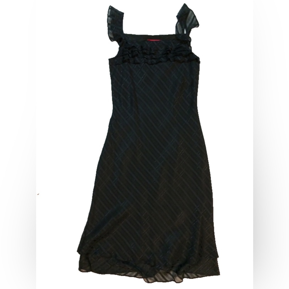 Bosch black slip dress with sparkly thread
